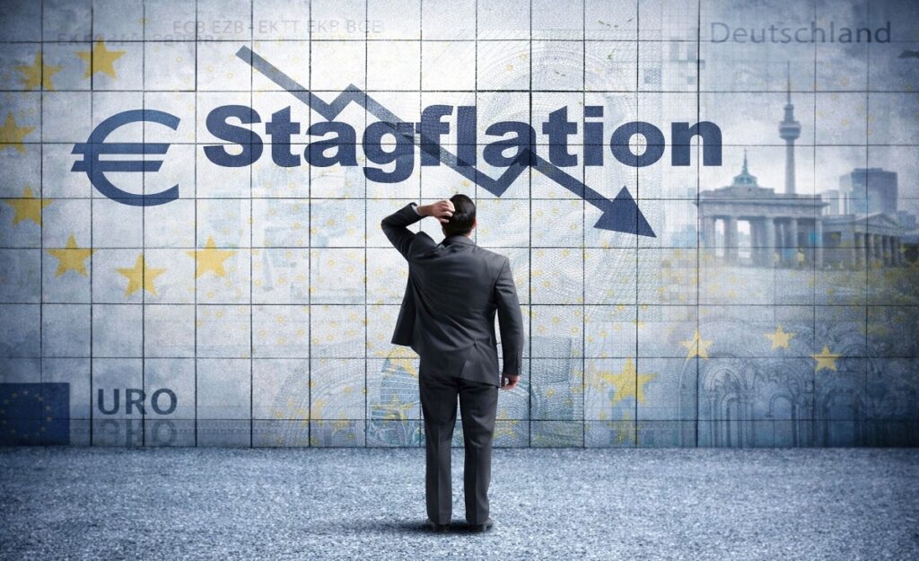 Stagflation Regierung Deutschlands Auges Abgrund